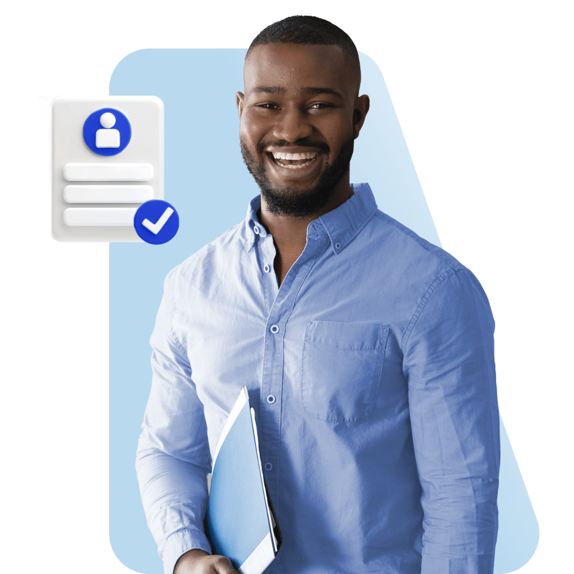 Online Career and College Prep Curriculums image 7 (name 1 Adult Man Folders Blue Shirt Certificate)