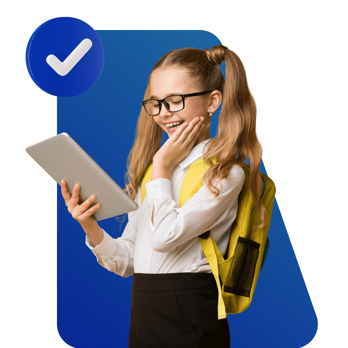 Applying for College Scholarships image 3 (name 1 Young Girl Pigtails Tablet Check)