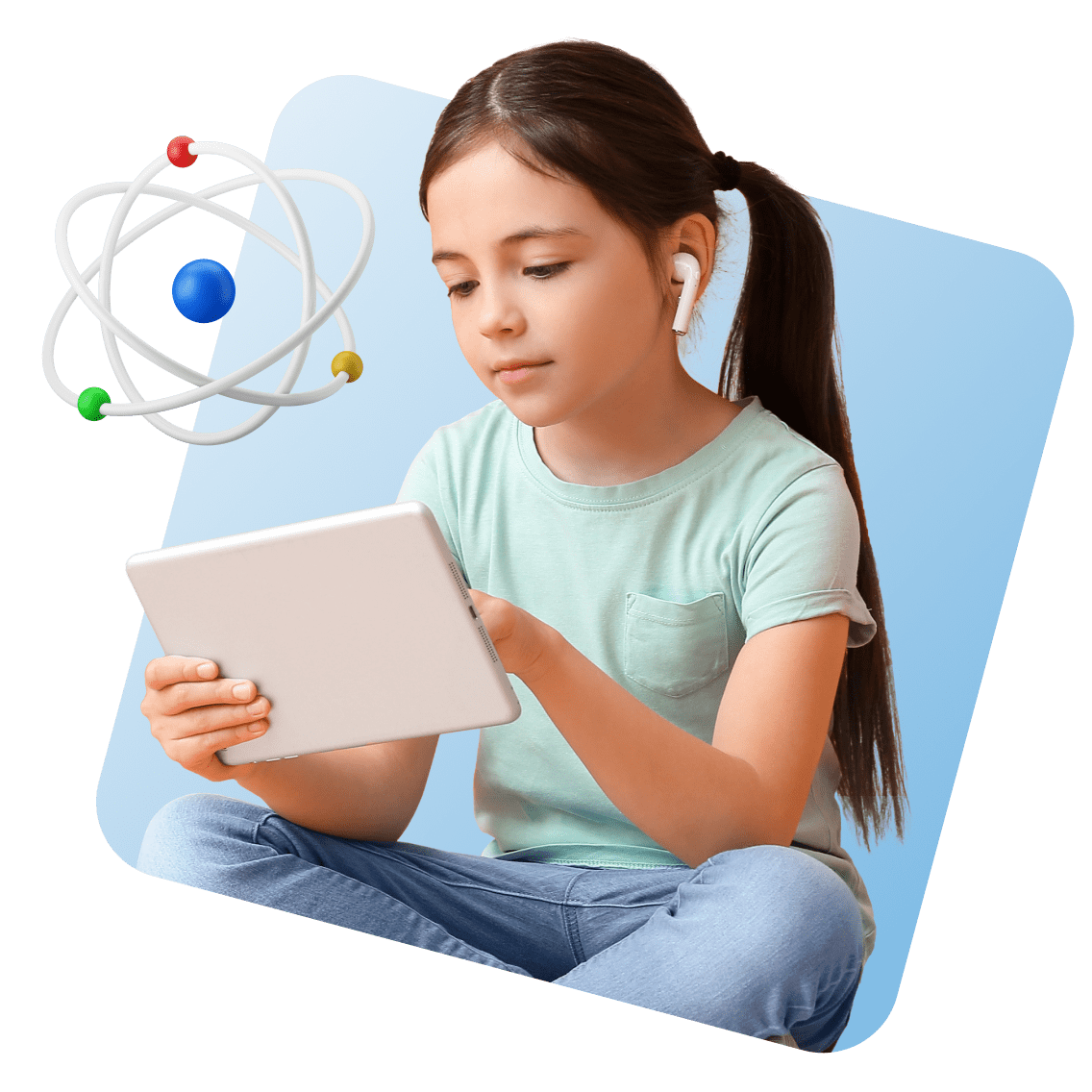 Supplementary Online Homeschool Courses image 7 (name 3 Young Girl Tablet Airpods Science 2)