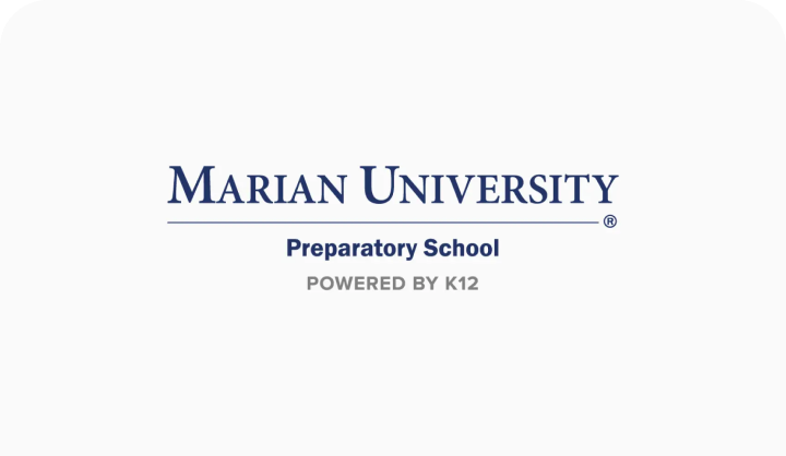 Indiana Choice Scholarship Program image 5 (name K12.com Marian card)