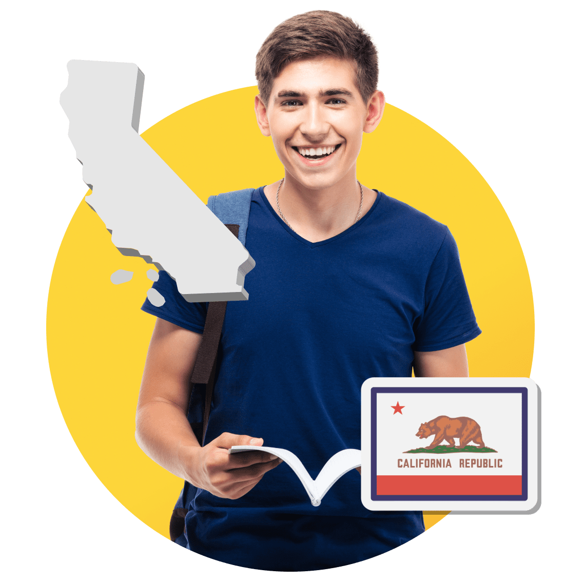 A picture of a California map.